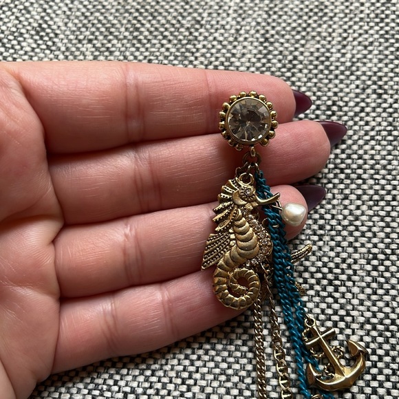 Y2K Vintage Betsey Johnson Nautical Theme Earrings Circa 2007 - Picture 8 of 17